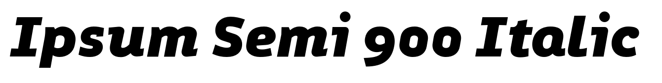 Ipsum Semi 900 Italic